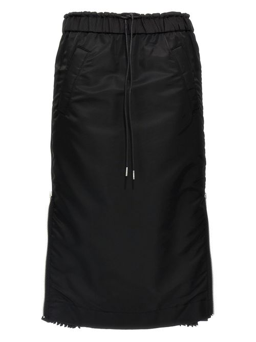 Black Pleated insert skirt