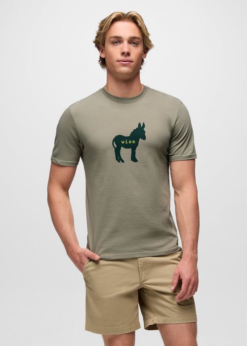 Men's prAna Wise Ass Journeyman Short Sleeve Graphic T-Shirt - Shadow Heather