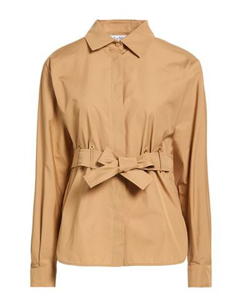 Woman Shirt Camel Size 2 Cotton