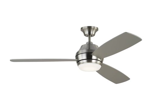 Brushed Steel 52"Ceiling Fan from the Ikon Collection