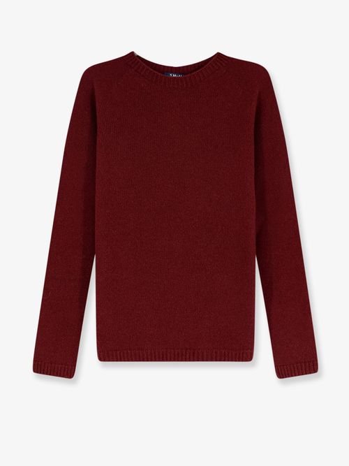 Wool and Cashmere Crew Neck Sweater — Red