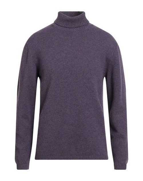 Man Turtleneck Purple Size L Merino Wool