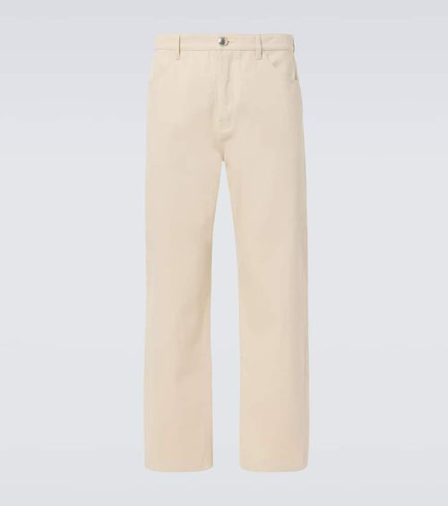 Mid-rise straight jeans