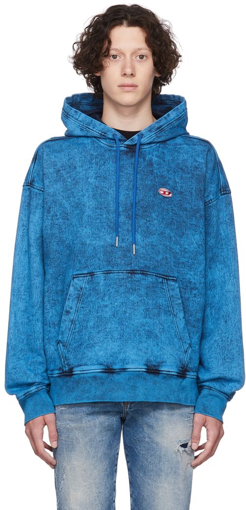 Blue cotton hoodie