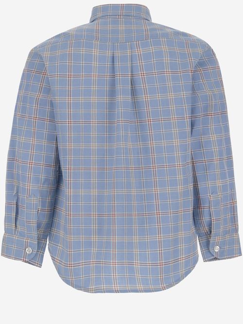 Cotton Check Shirt — Blue
