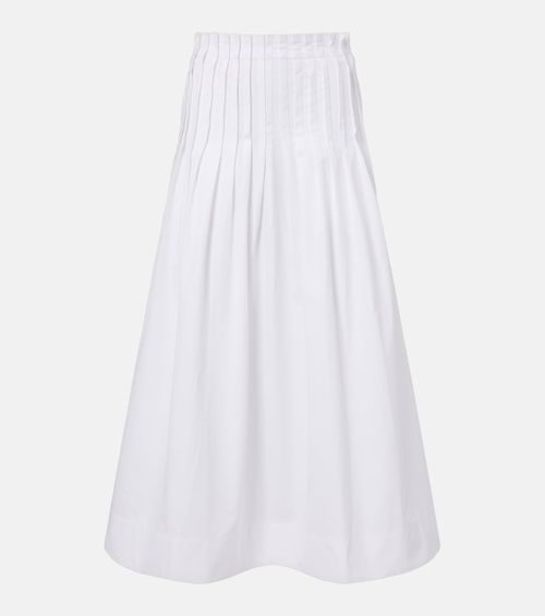 Róhe Pleated cotton poplin maxi skirt