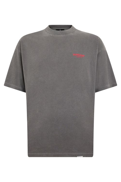 Shaded Cotton T-Shirt with Discreet Front Logo