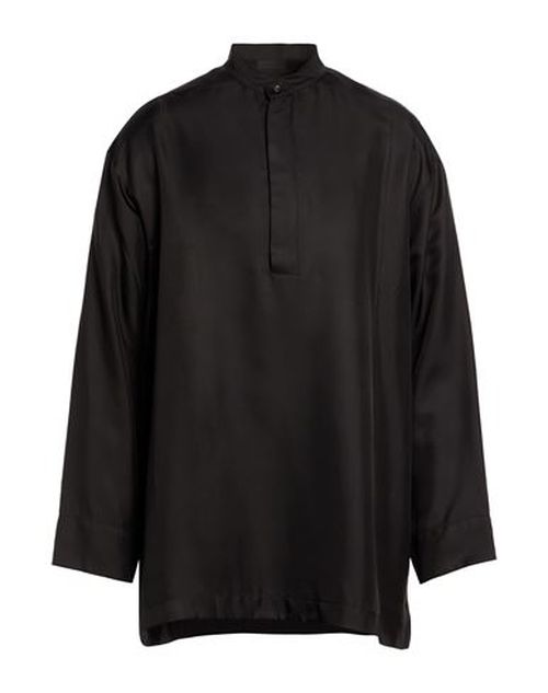 Man Shirt Black Size S Viscose, Silk