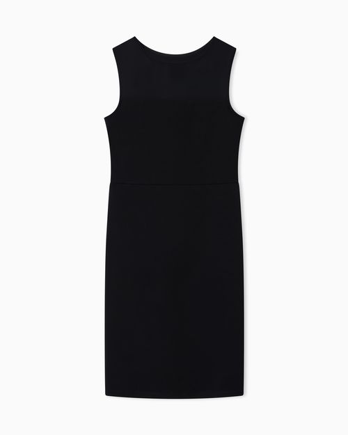Stretch sheath dress with a mesh insert Icon