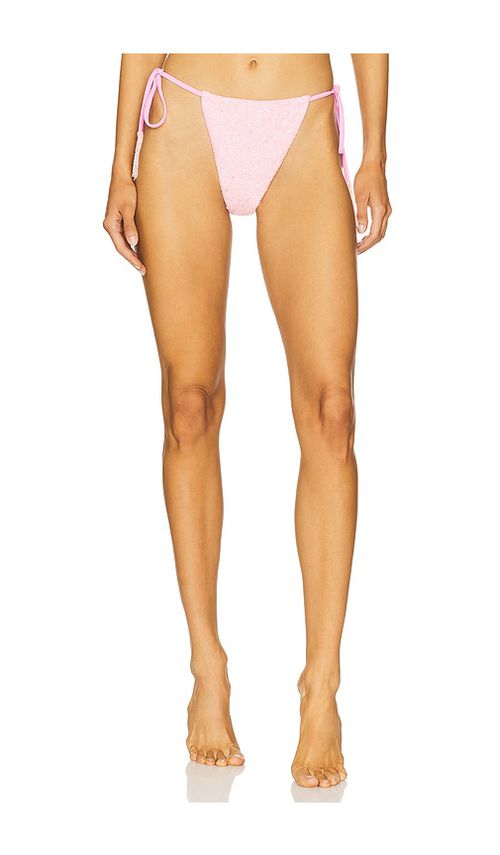Oceanus Nixie Color Block Bikini Bottom in Pink. -  S also in L