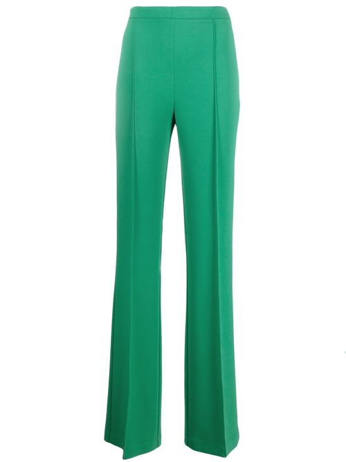 Flared stretch trousers - Green