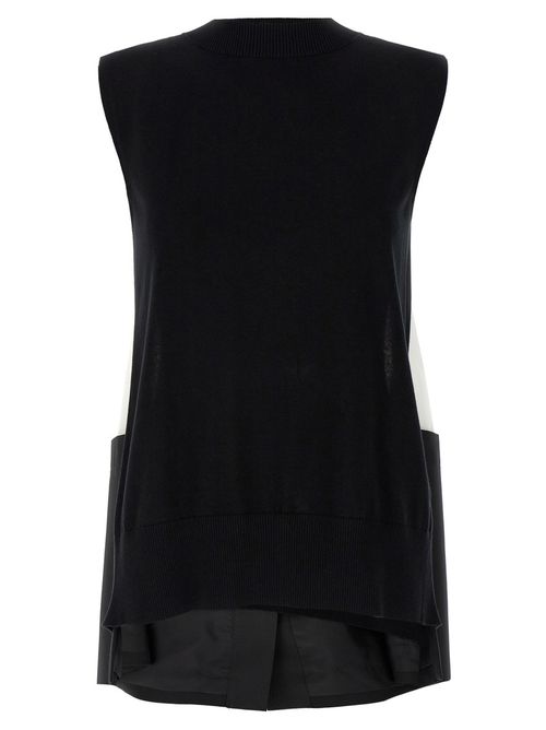BlackWhite Patchwork vest