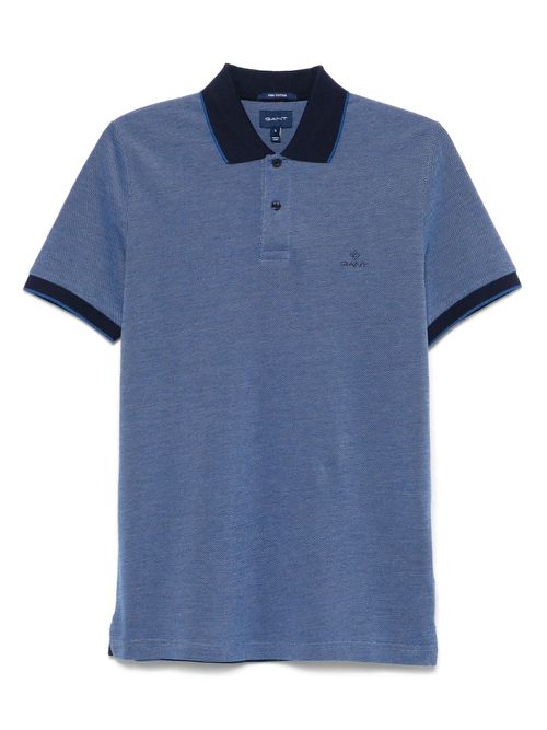 Gant logo-embroidered polo shirt - Blue