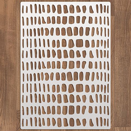 TEMU Large A4 Geometric Painting Template - Reusable, Durable Polyethylene Terephthalate Material, Wall, Door, Fabric, And Bookshelf Art Craft