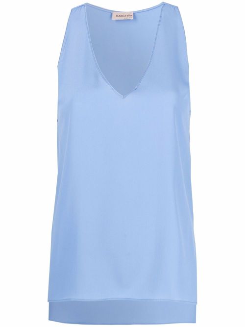 V-neck vest top - Blue