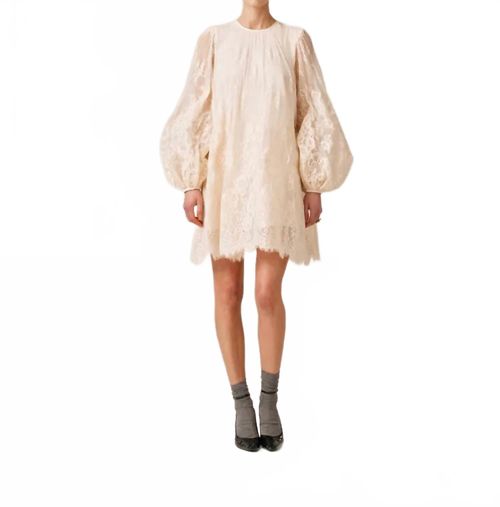 Lace Mini Dress In Cream