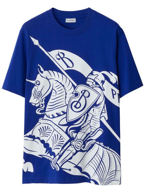 EKD-print cotton T-shirt - Blue