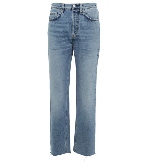 High-rise straight jeans