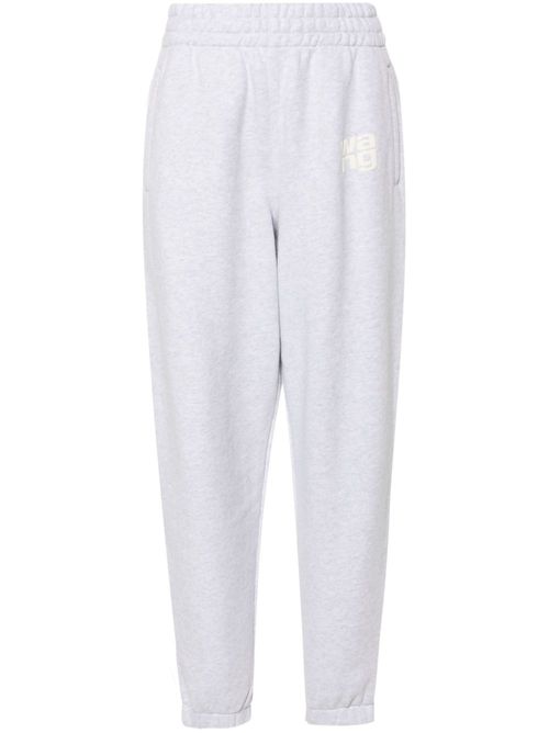 Mélange-effect track pants - Grey
