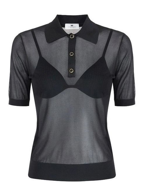 Nylon Polo Shirt With Bra