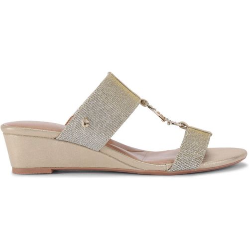 Carvela Womens Arletta Mid Wedge Sandals - Gold Fabric