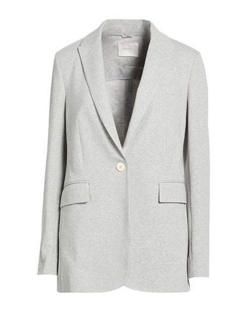 Woman Blazer Light grey Size 10 Cotton, Elastane