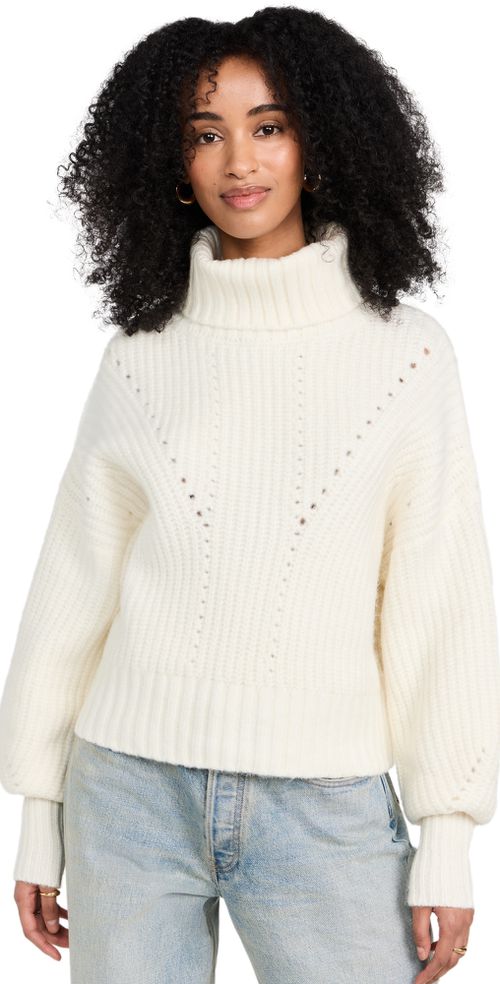 Rogan Cropped Knit Pullover Egret