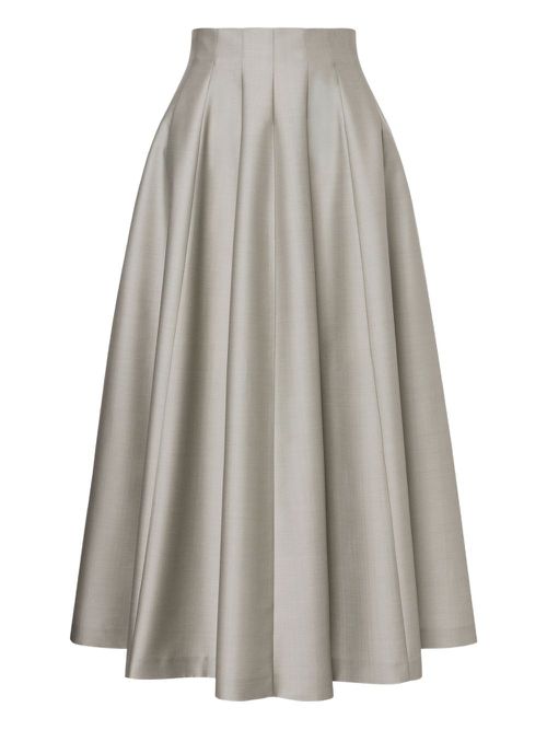 Pleated midi skirt - Grey
