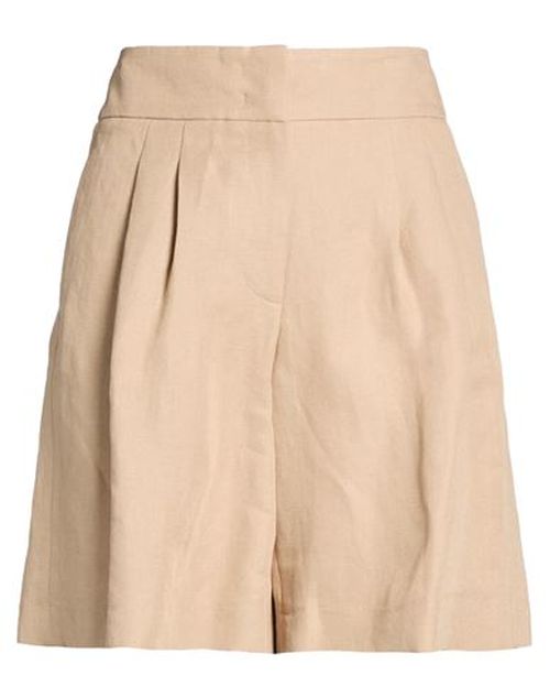 Easy Woman Shorts & Bermuda Shorts Sand Size 6 Linen, Rayon