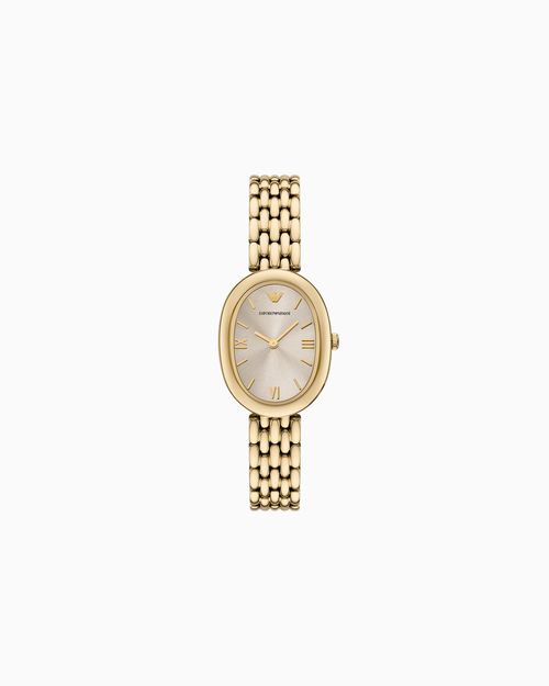 Two-Hand Gold-Tone Stainless Steel Watch