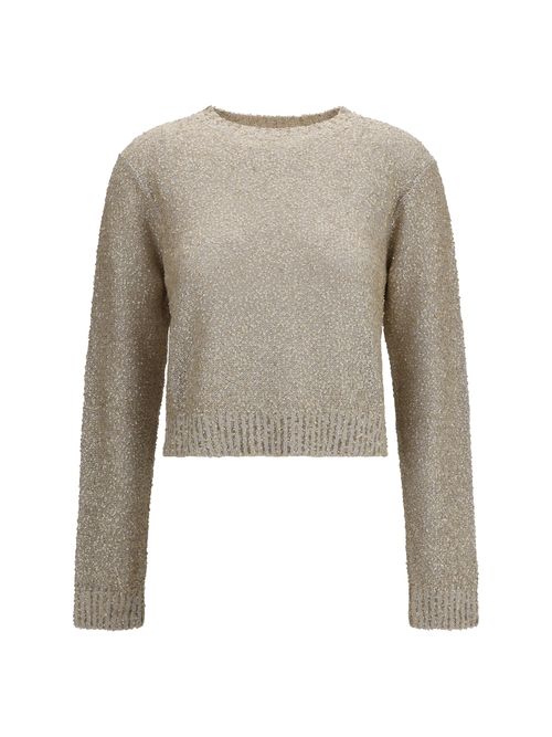 Sequin Sweater — Beige