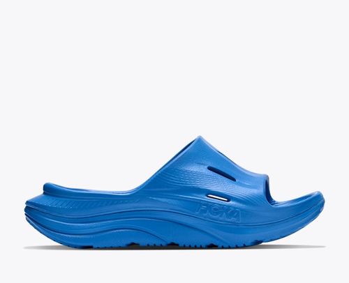 HOKA ORA Recovery Slide 3 Shoes in Virtual Blue/Virtual Blue
