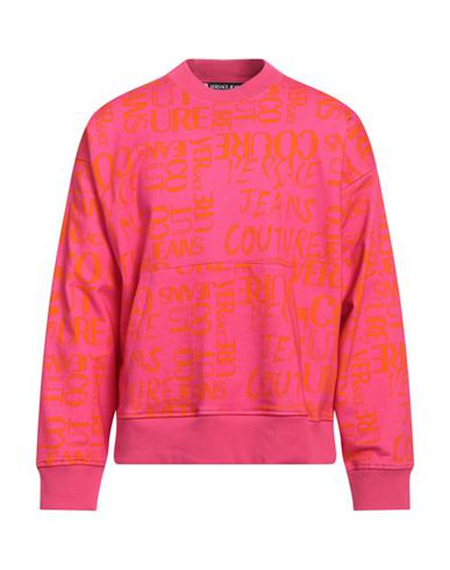 Versace Jeans Couture Man Sweatshirt Fuchsia Size L Cotton, Elastane