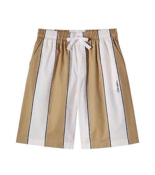 Striped cotton shorts