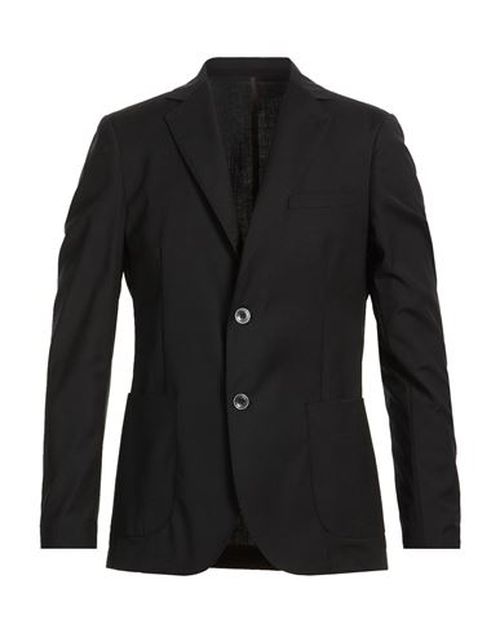 Man Blazer Black Size 46 Polyester, Wool, Elastane