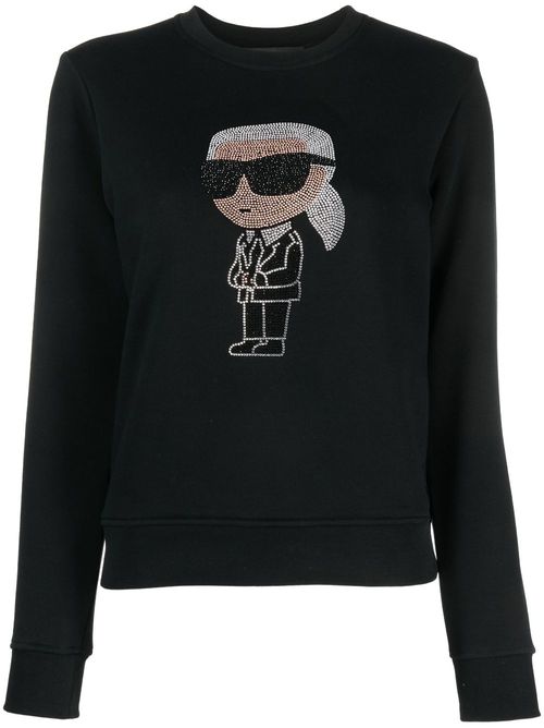 Ikonik rhinestone-embellished jumper - Black