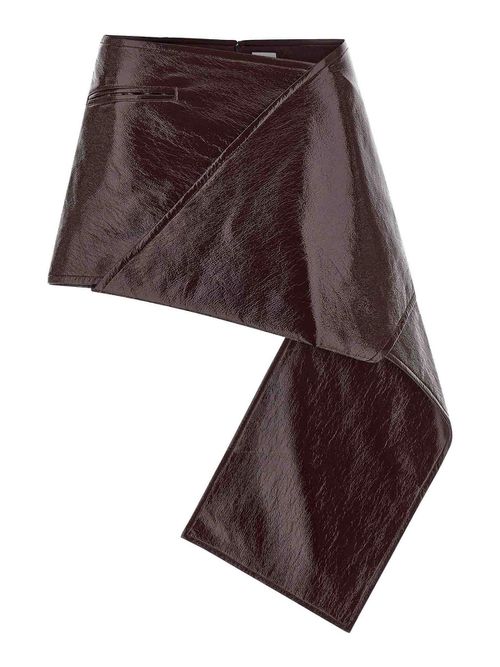 Fold Vinyl Mini Skirt