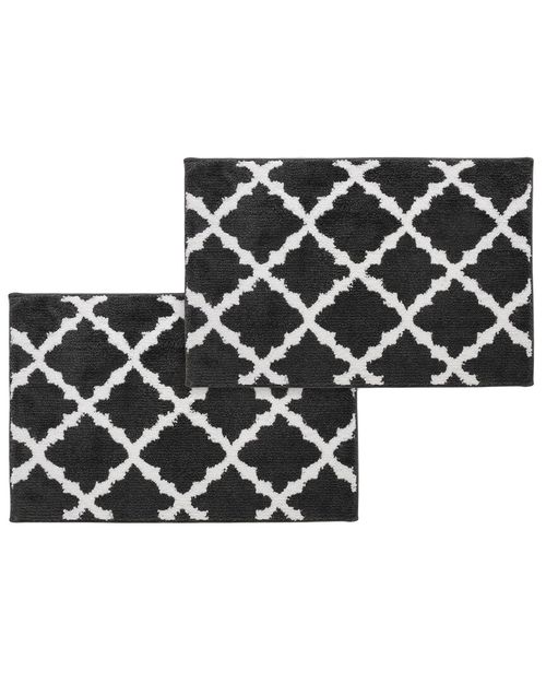 Set of 2 Trellis Micro Shag Bath Rugs