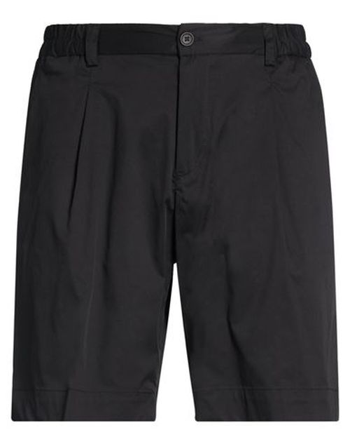 Man Shorts & Bermuda Shorts Black Size L Cotton, Polyester, Elastane