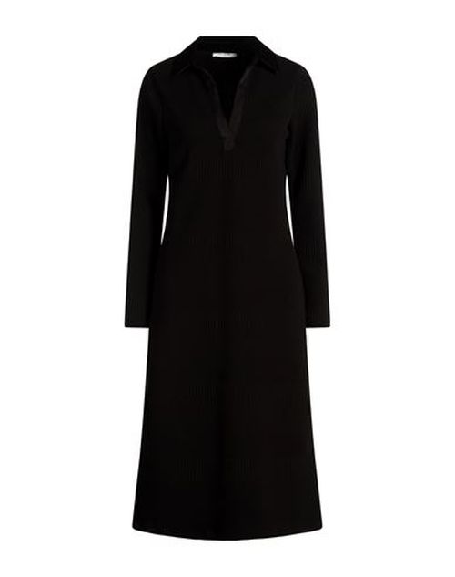 Woman Midi dress Black Size L Polyester, Viscose, Elastane