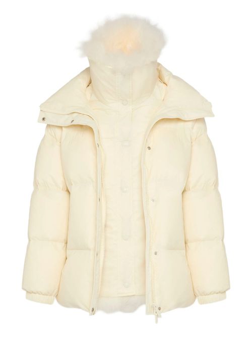 Ys Army Collection: Mid-Length Down Jacket With Removable