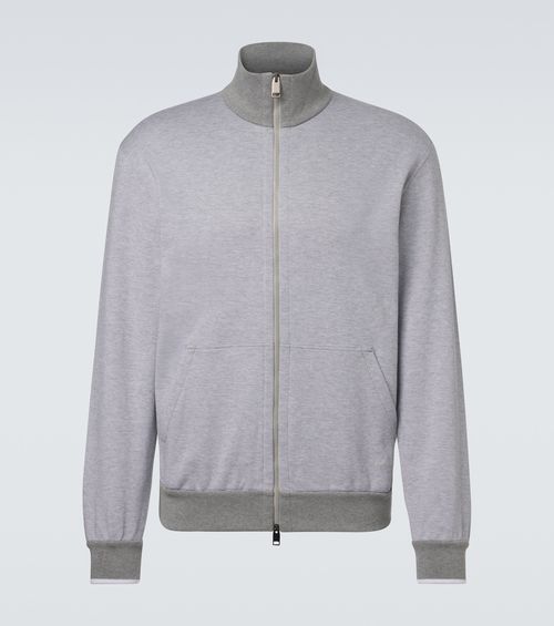 Cotton-blend track jacket