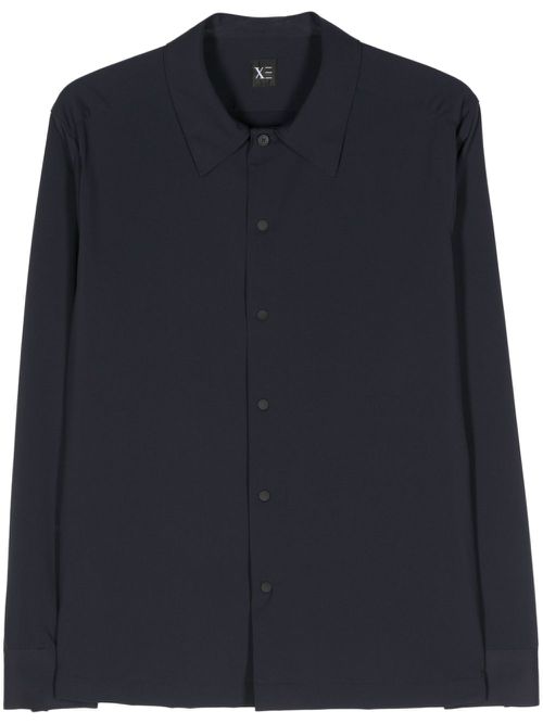 Press-stud longsleeved shirt - Blue