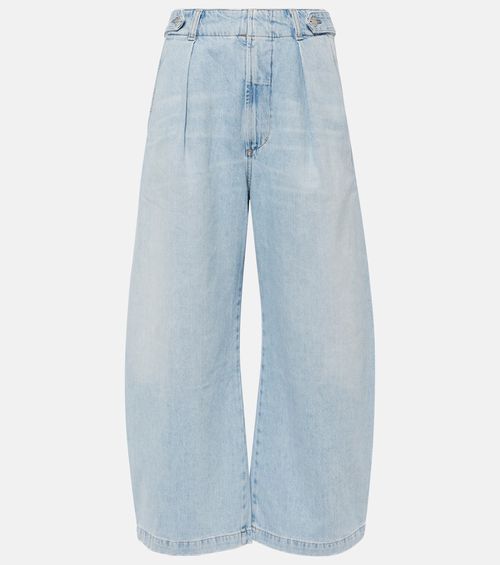 Payton high-rise twill wide-leg pants