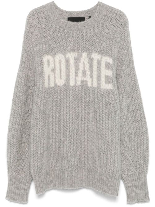 Intarsia-knit sweater - Grey