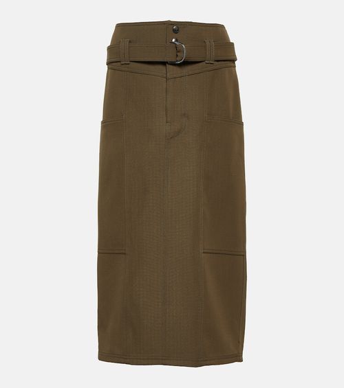 Wool midi skirt