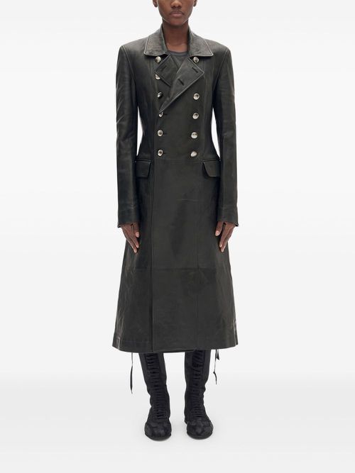 Ann Demeulemeester Adelita double-breasted trench coat - Black