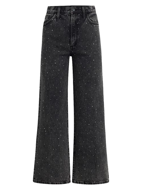 Women's The Blake Rhinestone High-Rise Crop Jeans - Cosmic Night