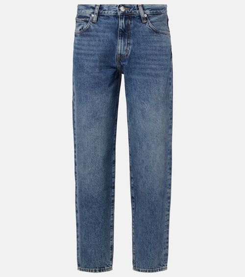 Candle mid-rise barrel-leg jeans