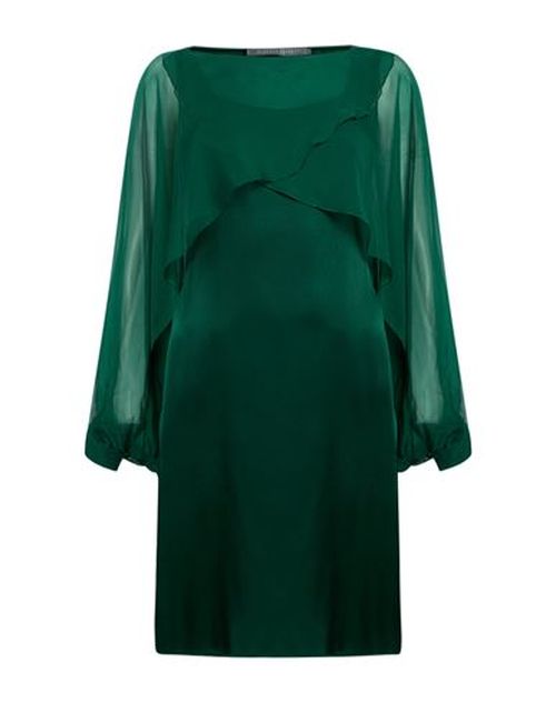 Woman Mini dress Green Size 8 Acetate, Silk